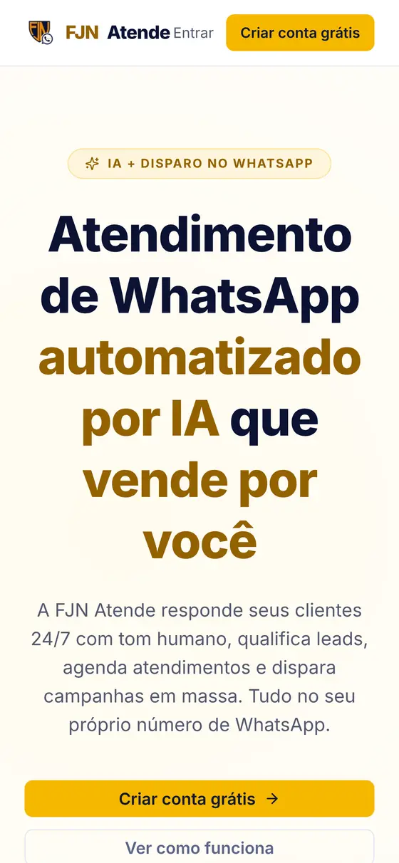 Aplicativo mobile desenvolvido pela FJN